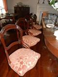 set 4 Balloon Back Parlor Chairs