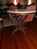 Medium size Oval Marbletop Parlor Table Late 1860's