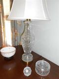 Waterford Crystal Lamp approx 20" Tall