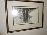 Roland Golden signed number Pen and Ink Drawing
