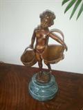 Small 7" bronze, New on Marble Base...