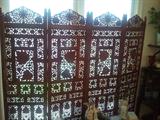 Morrocan Teak 4 Panel Screen