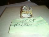 14 kt Gold and Diamond Ring Guard set with 14 .05 ct diamonds Total weight .70 Points or 3/4 Ct total weight in diamonds.