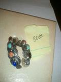 sterling earrings with Turquoise and other southwest stones