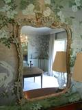Painted gilt French Mirror