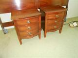 Pair Lane Mahogany Bed side chests