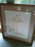 signed flamingo print