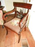 set 6 Classical Carved Mahogany Dining Chairs Ca. 1820