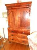 Flame Mahogany Linen Press
