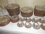 Rose Medallion China signed witn Oriental Characters
dining plates being sold in two sets of 14 Plates