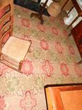 Rare Jacquard woven floorcloth 19th Century Decortive Arts Items