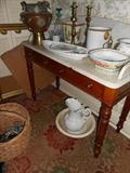 Large Washstand ca. 1860 Marbletop