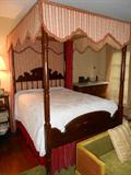 Victorian Walnut Ring Turned Post Teaster Bed ca. 1830.
