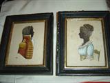 Pair of reproduction silhouettes, in Louisiana
Style.