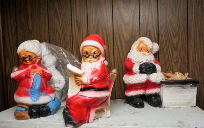 Vintage plastic Christmas decorations