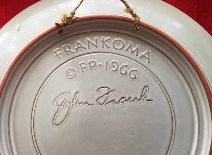 Frankoma John Frank Christmas plates 65-67, 69