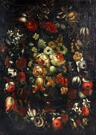 18th C. Dutch Old Master Floral Still Life Painting
