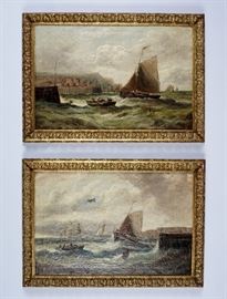 Pr.  Attrib. William Davis Nautical Paintings 