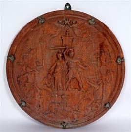 Nineteenth Century  Terracotta Shield