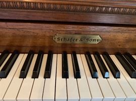 Schafer and Sons Model 105 Upright Piano Dimensions: (HxWxD in) 41x58x24in