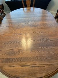 Carved Oak Dining Table w/6 Chair Dimensions: (HxWxD in) 30.5x48x72 or 48in