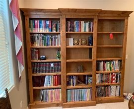 Solid Wood 3-Piece Book Shelf (HxWxD in) 88x93x15in