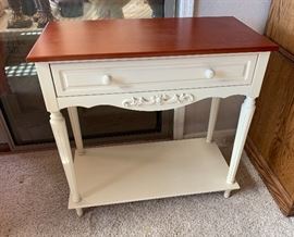 Small Painted Console Table Dimensions: (HxWxD in) 30x30x15in