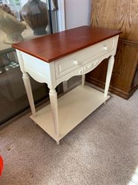 Small Painted Console Table Dimensions: (HxWxD in) 30x30x15in