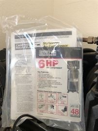 Campbell Hausfeld 6HP 60 Gallon Air Compressor Dimensions: (HxWxD in) 66X24X24