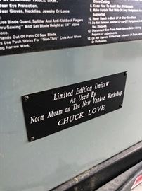 Delta 36-825 Unisaw 10in Tilting Arbor Saw Norm Abram The New Yankee Workshop Limited Edition Dimensions: (HxWxD in) 36x83x44in