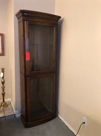 Walnut Slender Display Case/Cabinet Dimensions: (HxWxD in) 75x28x15in