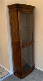 Walnut Slender Display Case/Cabinet  75x28x15in