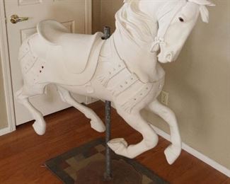 *Original* Antique Marcus Charles Illions Carousel Horse Hand Carved Wood