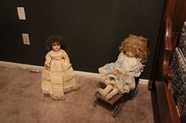 Many Antique German/French Dolls