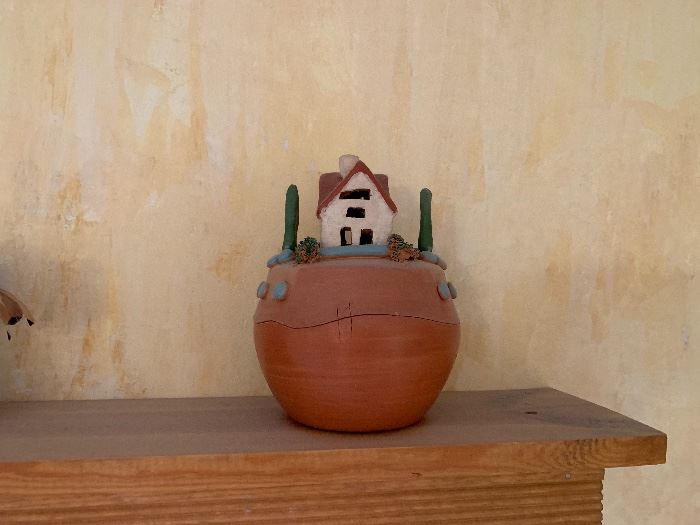 Southwest Pottery Lidded Bowl House