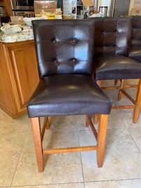 3 Padded Counter Height Stools/Chairs 39x20x20 (seat: 24in) HxWxD