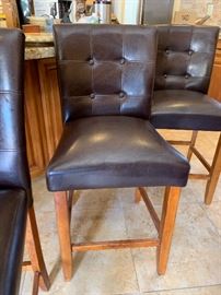 3 Padded Counter Height Stools/Chairs 39x20x20 (seat: 24in) HxWxD