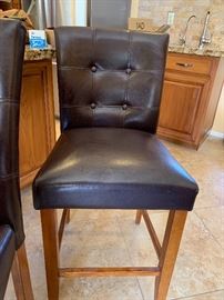 3 Padded Counter Height Stools/Chairs 39x20x20 (seat: 24in) HxWxD