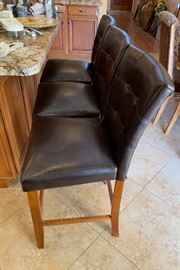 3 Padded Counter Height Stools/Chairs 39x20x20 (seat: 24in) HxWxD