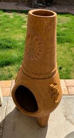 2 Piece Clay Chiminea