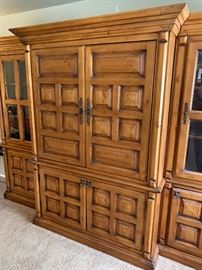 MaVatis 3 Piece Rustic Entertainment Cabinet 80x116x29in HxWxD