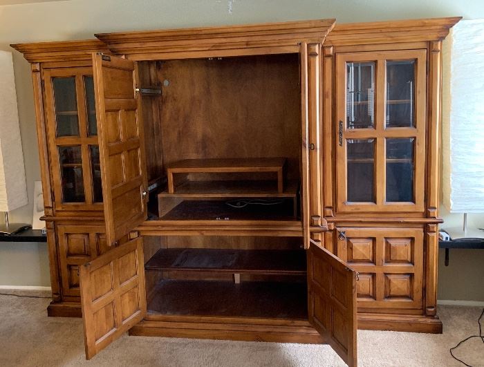 MaVatis 3 Piece Rustic Entertainment Cabinet 80x116x29in HxWxD