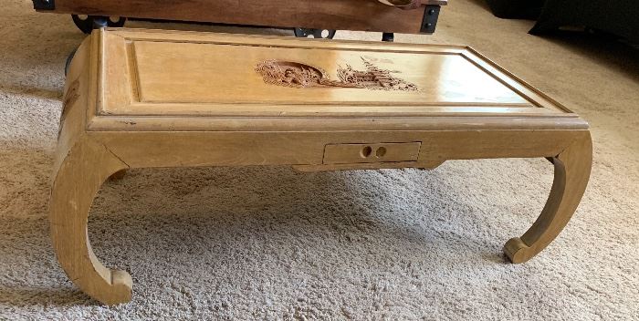 Asian Hand Carved Console Table 14x40x18in HxWxD