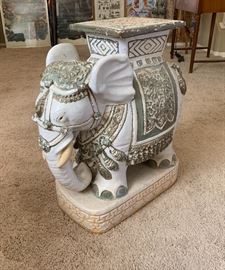 Antique Elephant Plant Stand AS-IS
