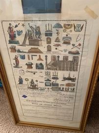 1857 John Shearer Framed Mason Diploma