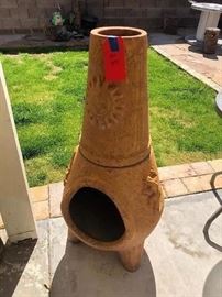 2 Piece Clay Chiminea