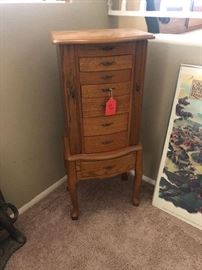 Jewelry Cabinet 39x17x13in HxWxD