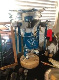 26in Navajo Ricky Smith Hoop Dancer Kachina 26.5in H