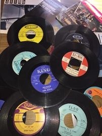 huge box of 45 records from the 1960's