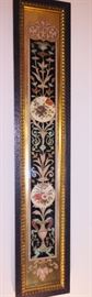 19th century reverse painted framed glass painting 